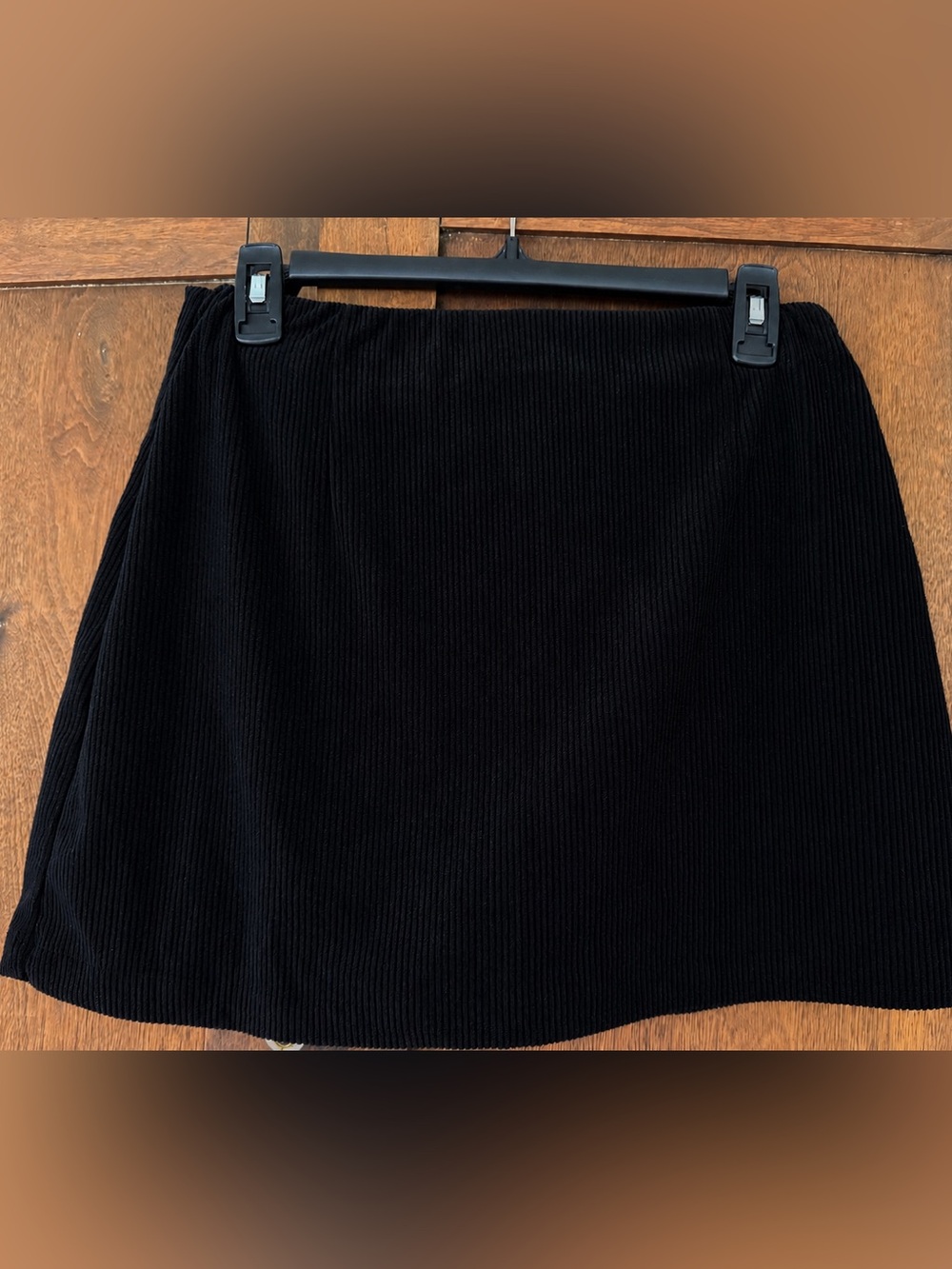 Black Ribbed Mini Skirt/Skort - Classic Women's Skirt